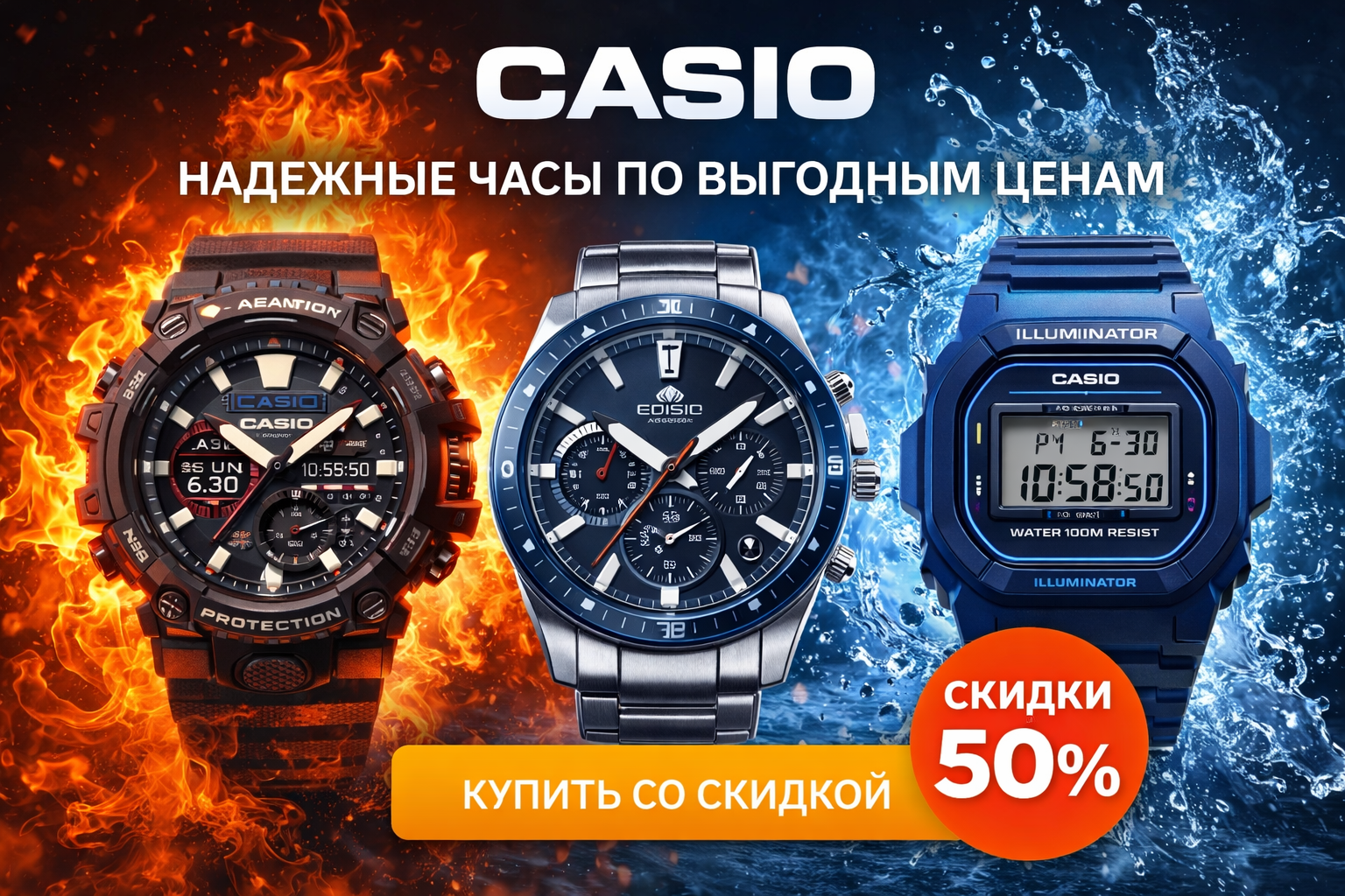 Продвижение сайта по продаже часов Casio