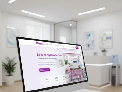 Разработка сайта для медицинской клиники Sanatio
