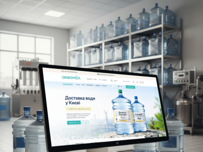Создание сайта для продажи воды и продуктов